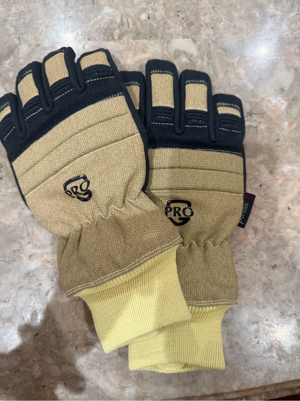 New firefighters  gloves PBi fabrGloves for Men — Tan and Black Protective Glove